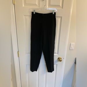 J crew pull on straight black pant, ankle length